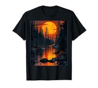 Spooky Harvest Glow Eerie Halloween Otoño Vibe Camiseta