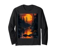 Spooky Harvest Glow Eerie Halloween Otoño Vibe Manga Larga