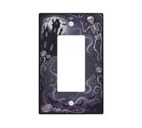Spooky Haunted Mansion - Cubierta para interruptor de luz basculante individual para decoración de Halloween