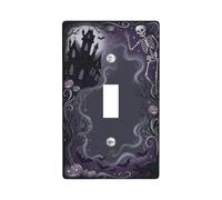Spooky Haunted Mansion - Placa de interruptor de palanca para decoración de Halloween