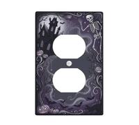 Spooky Haunted Mansion - Placa dúplex para decoración de Halloween