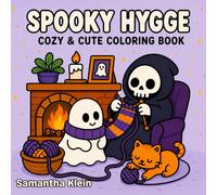 Spooky Hygge: Halloween Cozy & Cute Bold & Easy Coloring Book for Kids and Adults: 40 Simple & Relaxing Designs with Ghost and Grim Reaper (Pals Series)