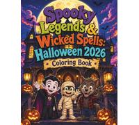 Spooky Legends and Wicked Spells: Halloween 2026 Coloring Book: With 50 Fun and Spooky Coloring Pages for Kids & Adults with Ghosts, Monsters, Witches and More