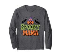 Spooky Mama Halloween Calabaza Bruja Diseño Manga Larga