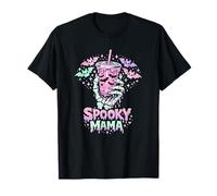 Spooky Mama Pastel Goth Skeleton Hand Café Mama para Halloween Camiseta