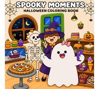 Spooky Moments Halloween Coloring Book: Featuring 50+ Cute Creepy Creatures in Cozy Moments For Relaxation and Stress Relief Designs For Teens & Adults