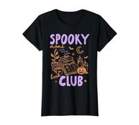 Spooky Moms Book Club Halloween Reader Bookish Book Lover Camiseta gráfica económica, Mujer, Negro, XL