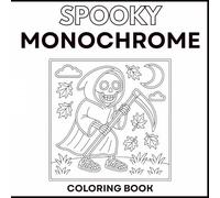 Spooky Monochrome Coloring Book for Adults: Dark Aesthetic Halloween Designs for Men, Women and Teens featuring Macabre Scenes and Haunted Art for Mindful One Pen Coloring
