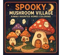 Spooky Mushroom Village: Kawaii Haunted Homes Coloring: Kawaii Haunted Homes coloring book: Relaxing Halloween art for adults & teens, featuring ... escape! (Bold and Easy Coloring Books)