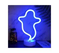 Spooky Neon Light Night Light LED Sign USB/Battery Powered Halloween Party, Office, Home, Indoor Halloween Decoration