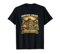 Spooky Nights - Tema Militar para Veteranos de Halloween Camiseta gráfica económica, Hombre, Negro, XL