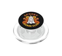 Spooky Nurse Club Cute Ghost Estetoscopio Gráfico de Halloween PopSockets PopGrip para MagSafe