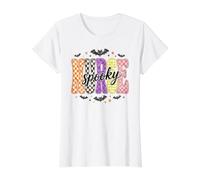 Spooky Nurse Halloween Murciélago Trabajador Médico Diseño de Salud Camiseta gráfica económica, Mujer, Blanco, M