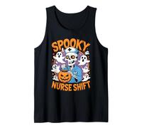 Spooky Nurse Shift Nurses Skeletons Ghosts Halloween Camiseta sin Mangas