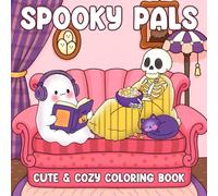 Spooky Pals Coloring Book: Cozy Halloween Coloring Pages with Cute Ghosts, Spooky Friends, and Relaxing Haunted Scenes for Adults & Teens to Unwind