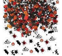 Spooky PVC Confetti Mix - Decoración de dispersión de mesa de fiesta, decoraciones de Halloween Sprinking | Vigera de eventos de celebración de tema de terror, formas de lentejuelas fantasmas de calab