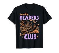 Spooky Readers Book Club Halloween Book Lover Bookish Reader Camiseta gráfica económica, Hombre, Negro, M
