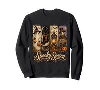 Spooky Season Black Cat Ghost Pumpkin Halloween Sudadera