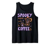 Spooky Season Coffee Lover Halloween Fall Autumn Ghost Camiseta sin Mangas