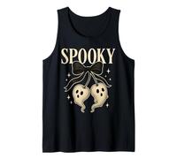 Spooky Season Coquette Cerezas Ghost Bow Cherry Halloween Camiseta sin Mangas