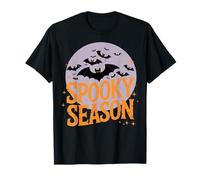 Spooky Season Halloween Boho Bats Stars Camiseta
