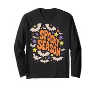 Spooky Season Halloween Boho Bats Stars Manga Larga