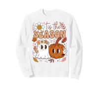 Spooky Season Halloween Ghost Pumpkin Peace Sign Sudadera