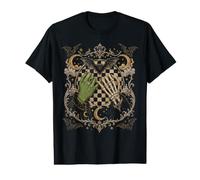 Spooky Season Halloween Vibes Pinky Promise Skeleton Bat Camiseta gráfica económica