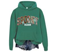 Spooky Season - Sudadera con capucha divertida de Halloween para mujer, unisex, verde, 3XL