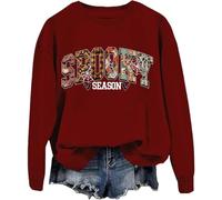 Spooky Season - Sudadera divertida de Halloween para mujer, diseño gráfico unisex, Burdeos, 3XL