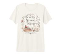 Spooky Season Teacher Cottagecore Ghost Halloween Diseño Camiseta Premium