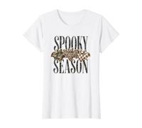 Spooky Season - Trío de murciélagos con diseño de Halloween Camiseta gráfica económica, Mujer, Blanco, L
