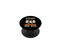 Spooky See-Son Ghost Optometrist Funny Halloween Men Women PopSockets PopGrip Adhesivo