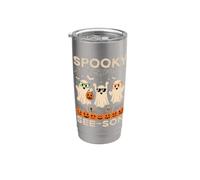 Spooky See-Son Ghost Optometrist Funny Halloween Men Women Vaso térmico de acero inoxidable de doble pared