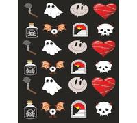 Spooky Sketchbook: 100 Rectangle-Framed Pages for Drawing, Doodling & Halloween Fun (7.5 x 9.25): Haunted-Themed Blank Sketch Journal for Kids, Teens & Artists