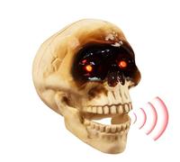 Spooky Skull Heads - Realistas y espeluznantes cráneos esqueléticos, réplicas de cráneo de hueso artificial | Fiesta de casa embrujada, figuras de cráneo góticas decorativas para Halloween -Patio y