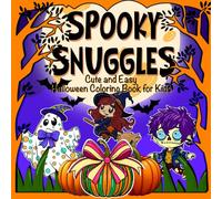 Spooky Snuggles: Cute and Easy Halloween Coloring Book for Kids, Simple Illustrations with Thick Lines.