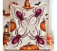 Spooky Spider and Pumpkins - Manta temática de Halloween de 60 x 80