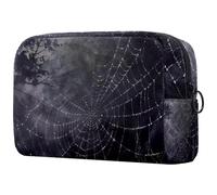 Spooky Spider Web - Neceser para mujer, neceser de viaje, bolsa organizadora de maquillaje con cremallera, multicolor, 18.5x7.5x13cm/7.3x3x5.1in, Neceser