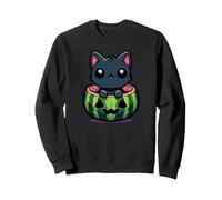 Spooky Summer Sandía Jack O Farol Kawaii Cat Sudadera