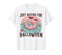Spooky Summer Skeleton Just Waiting For Halloween Kids Gifts Camiseta