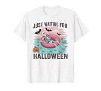 Spooky Summer Skeleton Just Waiting For Halloween Kids Gifts Camiseta