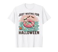 Spooky Summer Skeleton Just Waiting For Halloween Kids Gifts Camiseta
