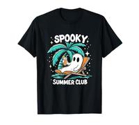 Spooky Summer Summerween Esqueleto Fantasma Playa Halloween Camiseta