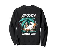Spooky Summer Summerween Esqueleto Fantasma Playa Halloween Sudadera