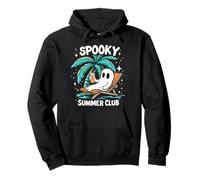 Spooky Summer Summerween Esqueleto Fantasma Playa Halloween Sudadera con Capucha