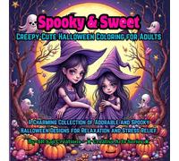Spooky & Sweet: Creepy-Cute Halloween Coloring for Adults: A Fun Mix of Adorable and Spooky Halloween Designs for Stress Relief and Joyful Coloring