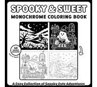 Spooky & Sweet Monochrome Coloring Book: Cute Cozy Halloween Scenes to Fill with One Color (Cozy Monochrome Series)