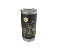 Spooky Szn Zombie Girl Selfie Divertido Halloween Vaso térmico de acero inoxidable de doble pared