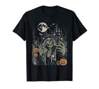 Spooky Szn Zombie Girl Selfie Truco o Trato Halloween Camiseta gráfica económica